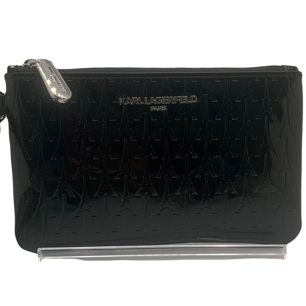 Karl Lagerfeld Paris Black Eiffel Tower Print Wristlet